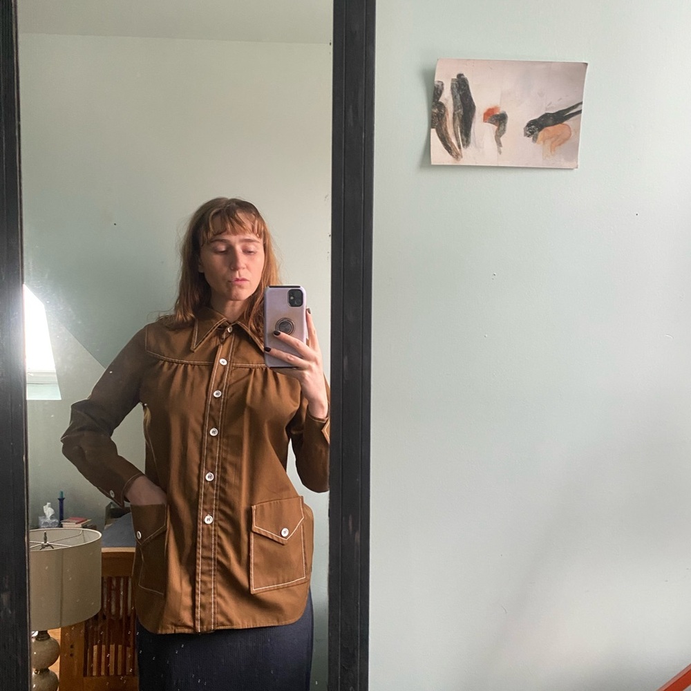 Vintage 70s Brown Shirt